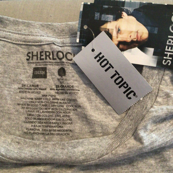 NWT Hot Topic Sherlock Lives Hashtag T-Shirt Jr. 2XL - Picture 4 of 6